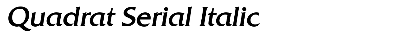 Quadrat Serial Italic